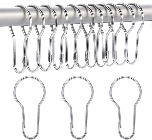 40-pack Duschdraperikrokar för Upphängning, Sortering och Organisation (LGL)