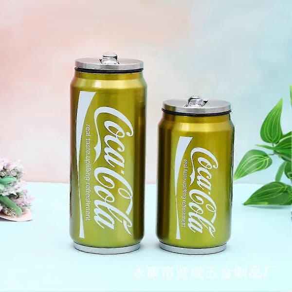 350ml 500ml Rustfrit Stål Udendørs Bil Isoleret Sugerør Cola Dåseflaske Kop (LGL) Blue 500ML
