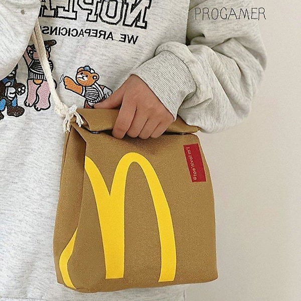 Personoitu Mcdonald'S-paperikassi, sama tyylinen crossbody-laukku, suurikapasiteettinen alakoulun reppu, unisex-ulkoilureppu [L] Crossbody