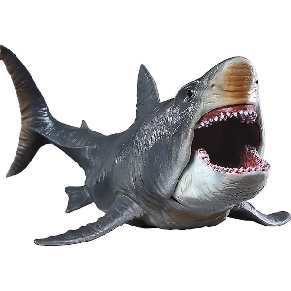 Megalodon hajleksaker - Perfekta presenter till barn - 27 cm lång - Rörlig käke - Realistiska hajfigurer - Födelsedagspresent till pojkar och flickor [GL]