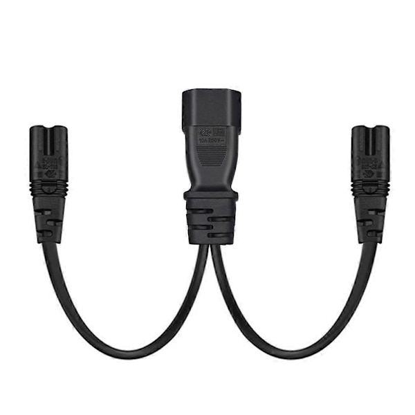 Y-jakaja-adapterikaapeli IEC320 C14 -pistoke 3-nastainen uros - C7+C7 naaras virtajohto (LGL)