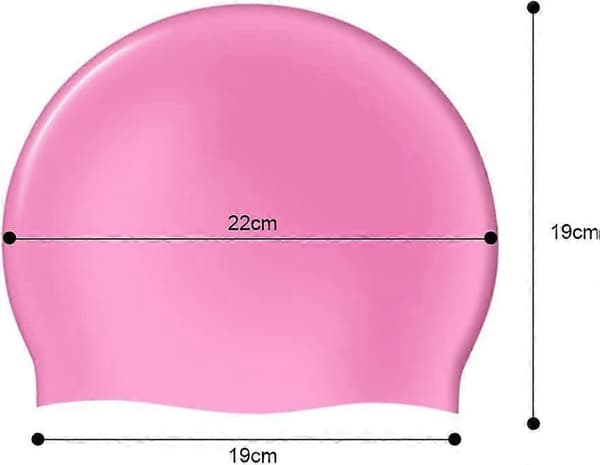 Vanntett badehette for gutter og jenter, elastisk og komfortabel, sklisikker badehette (Rosa) (LGL)