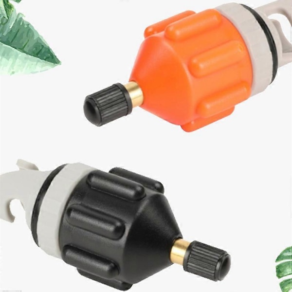 1-2X Luftventiladapter SUP Pump Kompressor Paddleboard Uppblåsbar Båt Bil Auto LGL orange 1pc