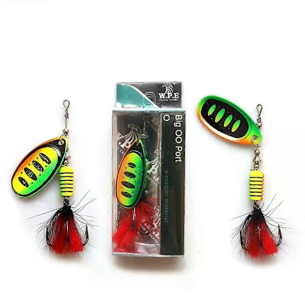 Spinner sluk skje agn 1# 2# 2.5# 3# 3.5# 4# 5# Skje sluker gjedde Metall med treble kroker Kunstig bass agn Fiske sluk LGL 072 4