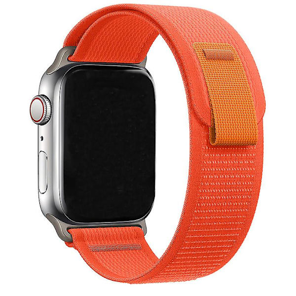 Sopii Apple Watch S8 Wild Trail Loopback Sport -rannekkeelle 38-49MM [GGL] Red orange 42/44/45/49mm