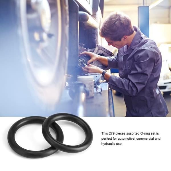 O-ring - Sortimentssats - Gummi - Silikon - Förpackning med 10 (FMY) Black