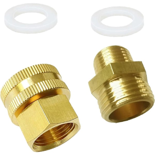 Messinkinen puutarhaletkun kierreliitin 3/4 GHT - 1/2 NPT, puutarhaliitin (LGL)