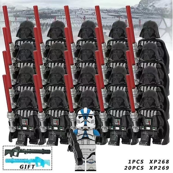 21 stk Star Wars Clone Troopers Børnegaver Legetøj Star Troopers-19