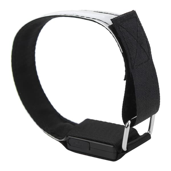 Oppladbart LED-armbåndlys for nattløp Hvit 3m Refleks (LGL)
