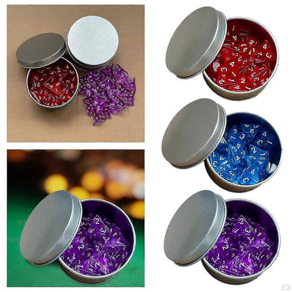 2025 Pakke med 25 stk. 4-sidede terninger Rollespil Terninger Akryl Polyhedral Sæt D4 16mm (LGL) blue