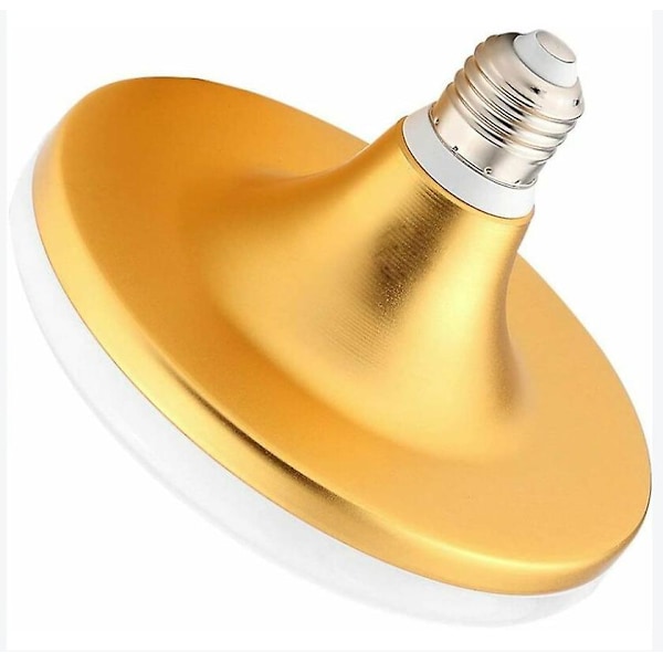 LED-lampa E27 E27 UFO 20W högeffekts platt lampa Lämplig för fabrik, garage, (storlek: varmvit) 12*9cm (LGL)
