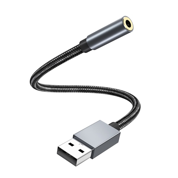 INF USB till 3,5mm (hona) ljudadapter (LGL) Grå Grå