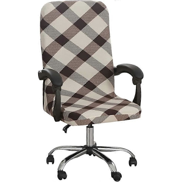 Kontorsstolskydd Universellt Stretch Mikrofiber Tvättbart Kontorsstolskydd Tryckta Stretch Fåtöljöverdrag Bekväm Chefsstol (LGL)