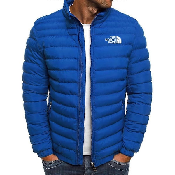 Höst Vinter Herr Dunjacka Bomull Mjuk Hög Kvalitet Man Dunjackor Fritid Herrkläder Kappa LGL blue S