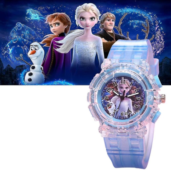 Frozen 2 Prinsessa Anna Elsa Valoisa Kello Lapsille Tytöille Lahja  TA [LGL] B