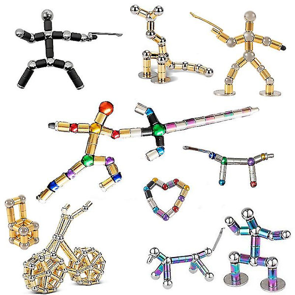 Magnetisk pol Fidget-penn Metallmagnet-leketøy Anti-stress-gave (LG)