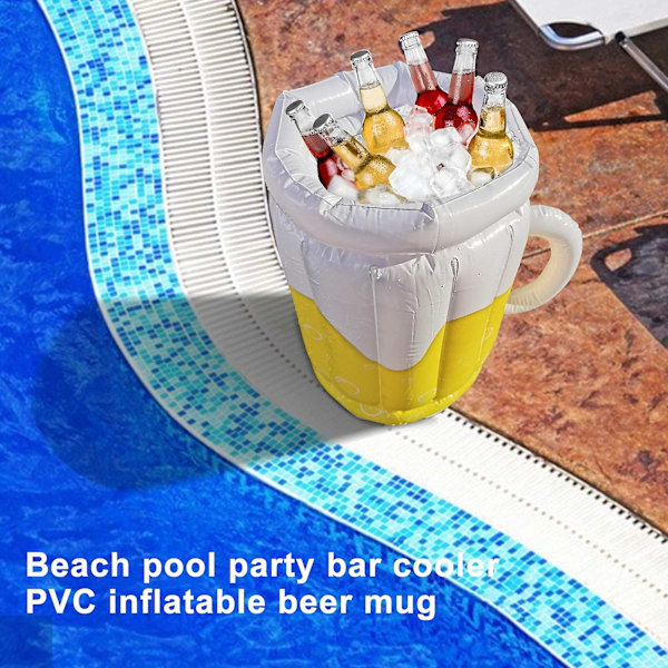 Oppustelig Øl Køler, PVC Køler til Strand Pool Party Bar, 30x30x44cm  (LGL)