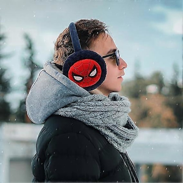 Pojkar Öronmuffar Mjuka Plysch Vadderade Stickad Design Öronvärmare Barn Vinter Öronmuffar LGL