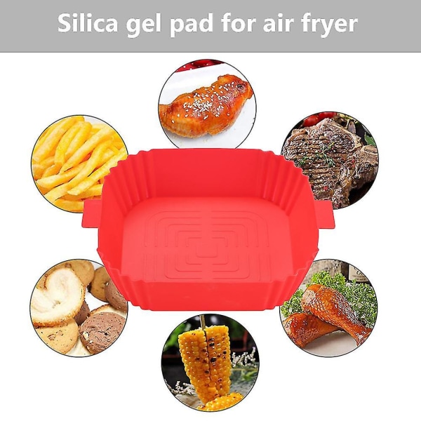 Silikonbakke for Airfryer - Silikonmatte for kjøkkenutstyr - Silikonbakematte av høy kvalitet