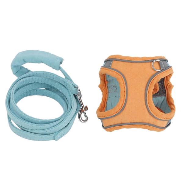 Kattsele och koppelset, Reflex, Blå Orange, M, 1,5m rep (LGL)