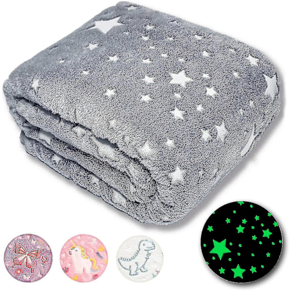 Glow In The Dark Throw Blanket,premium Super Soft Warm Cozy Furry Blanket