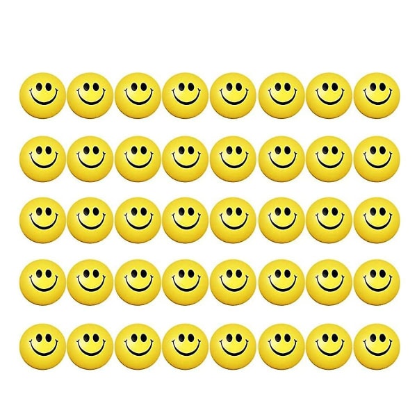 2,5 tuuman Smile Stressipallot Bulkki Happy Smile Stress relief pallot Mini Hauskat Vaahtomuovipallot Lapset Smile T yellow