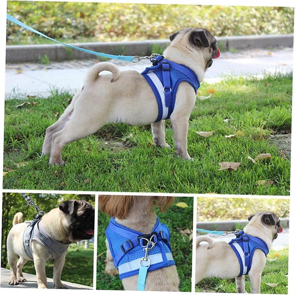 Hundsele, No-Pull Step-in Air Soft Mesh Justerbar Reflex Utomhus Husdjursväst Sele (S) (LGL) grey