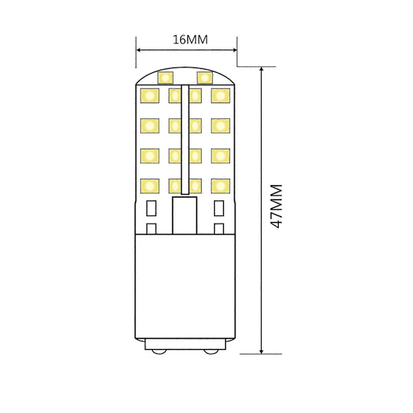 12V 3W LED-lampa, kallvitt 6500K, vattentätt ljus för båtar, husbilar, bilar, utomhuslandskapsbelysning, etc. (2-pack) (LGL)
