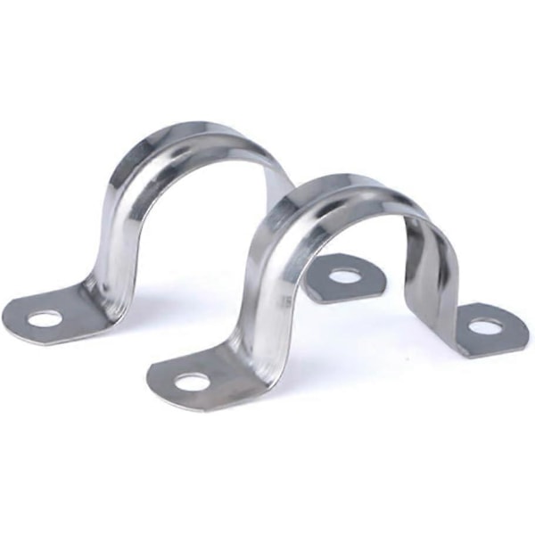 40MM 304 Rustfrit Stål U-rørklemme Forbindelsesring Rørklemme Kort U-formet klemme Sadelkort Rørfastgørelse 16 STK LGL
