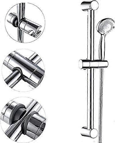 Utskiftbar håndholdt dusjhodeholder, dusjhodeholder, 18-25MM justerbar diameter, krom ABS (sølv) (LGL)