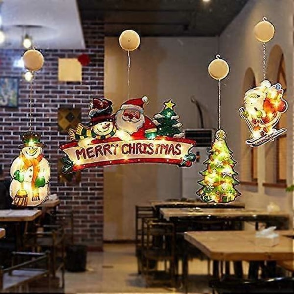 LED Sugpropp Jultomtelampa, Ljusslinga Jul-Fönster-Juldekorationsljus (LGL)