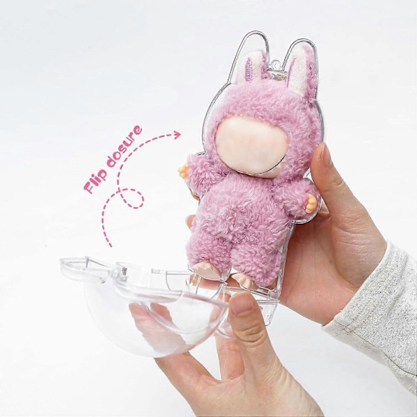 Skyddsfodral för LABUBU, Genomskinligt Figur Display Fodral Plast PVC Förvaringsbox (Docka Exkluderad) (LGL)