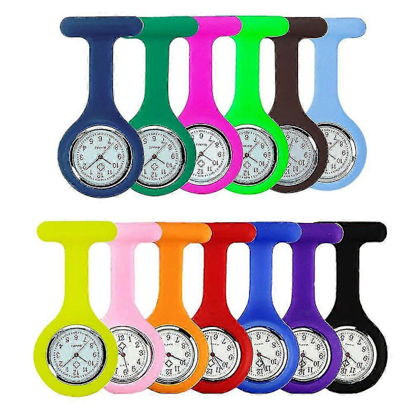 Silikone Sygeplejerske Ur Broche Tunika Fob Sygepleje Sygeplejersker Vedhæng Lommeur LGL Coffee color