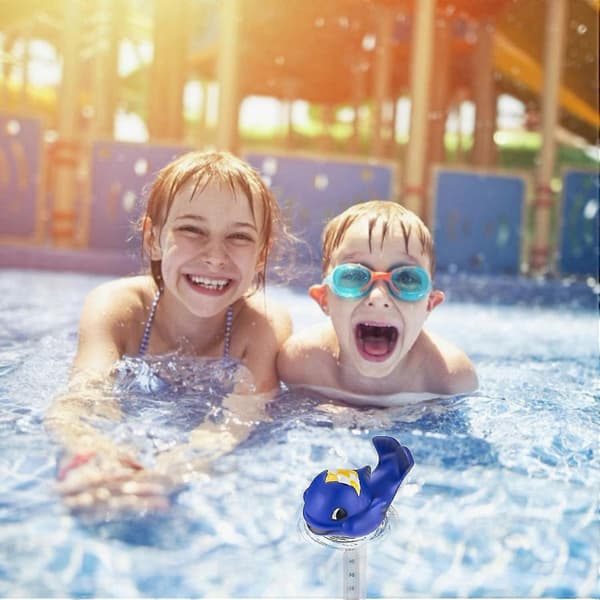 Pooltermometer Flydende termometer Tegneseriestil Vandtermometer til swimmingpools, spaer (LGL) Whale