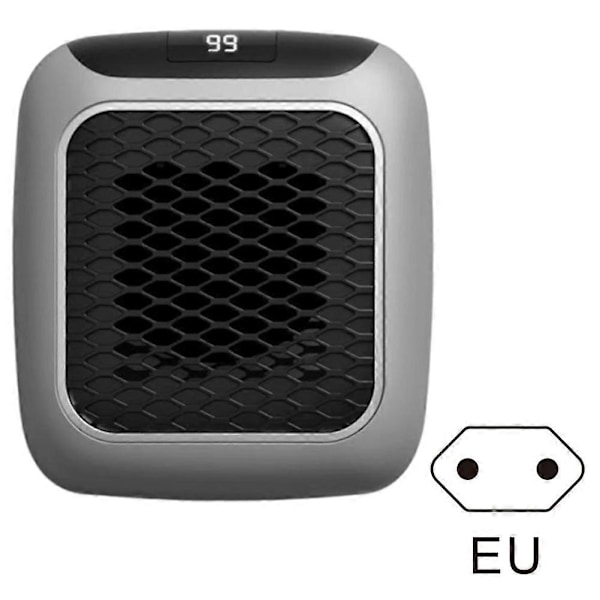 Väggmonterade element med fjärrkontroll 800W PTC-keramiska elektriska element Låg konsumtion Rumsvärmare för hemmet LGL Grey EU plug