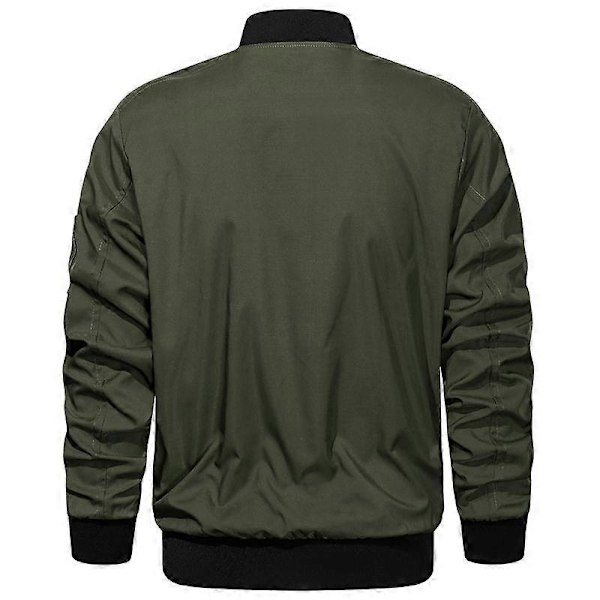 Lättvikts Bomberjacka för Män Vår Höst Casual Flyg Pilot Varsity Baseball Jacka USA Storlek LGL blue L
