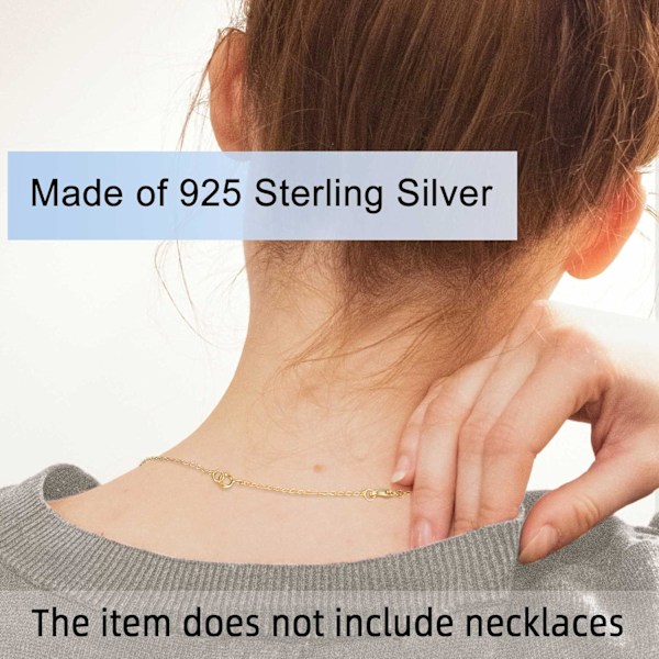 Guldförlängare Halsband 14k Guldpläterad Förlängningskedja 925 Sterli (LGL)
