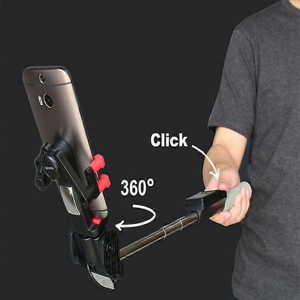 Universal Smart 360 Roterande Bluetooth RC Selfie Stick för Android IOS Telefoner (LGL) Yellow