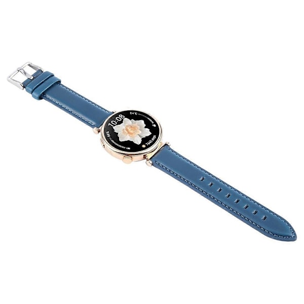 For Garmin Lily 2 Active Lily 2 Armbånd 14mm Topplag Kuskinn Lær Klokkereim - Brun Bambus LGL Multicolor Blue