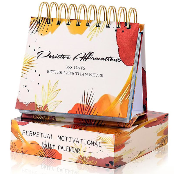 Motiverande Inspirerande Daglig Kalender med Inspirerande Citat Livfull Färg Engelska Bokstäver 365 Dagars Kalender Skrivbordsdekor Kontorstillbehör LGL F