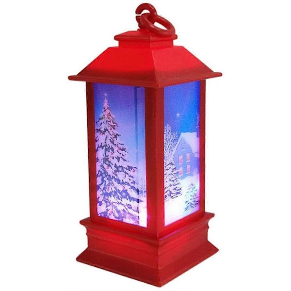LED Julelykt, Hjemmeinnredning, Lys med LED Telys, Hengende Lykt for Juledekorasjon (LGL)