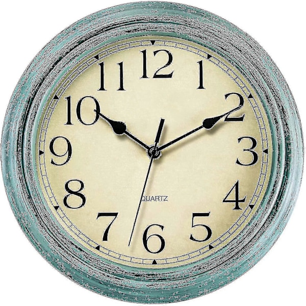Tyst Icke Tickande Retro Kvarts Klocka Väggklocka (30 cm) S202412276507 LGL Blue