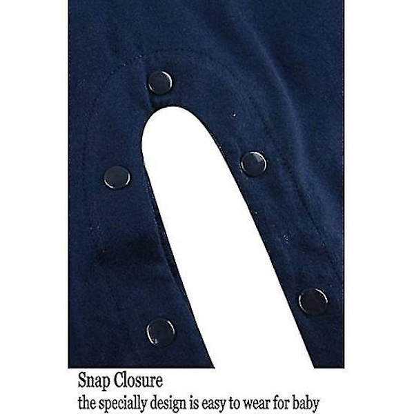 Baby Pojkar Sjömansdräkt Spädbarn Bomulls Romper Med Hatt LGL Navy 12-18Months