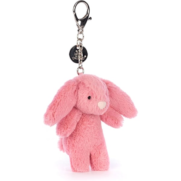Jellycat Bashful Pink Bunny Laukkuamuletti, 9 cm, Pehmopupu ja Avaimenperä, Loistava Lahjaidea (Vaaleanpunainen Pupu) (LGL)