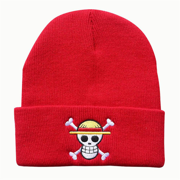 One Piece Theme Pirate Monkey D.luffy Pattern Warm Stickad Beanies Hat For  Man Kvinnor Unisex Vinter Cuffed Hat Mjuk Beanies Cap Red 5a85 | Red |  Fyndiq