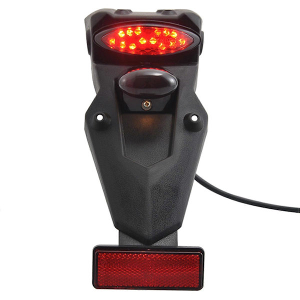 Universal Motorcykel Bagskærm Mudguard Med LED Baglygte Til Mudguard LED Bremse Baglygte Bra LGL Black