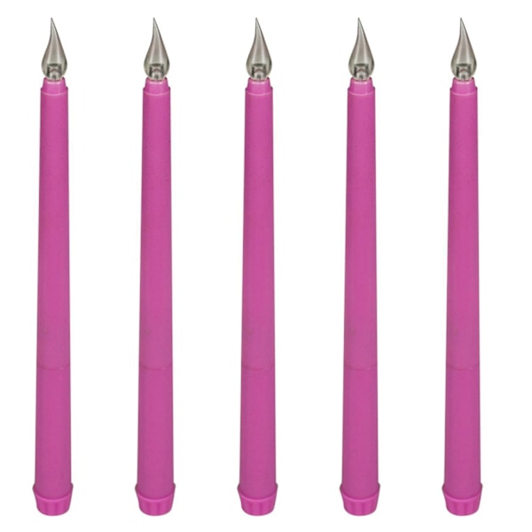 ZHOUBA 5-pack LED-ljus med flamlöst ljus, batteridriven varm ljus för fest (LGL) Pink