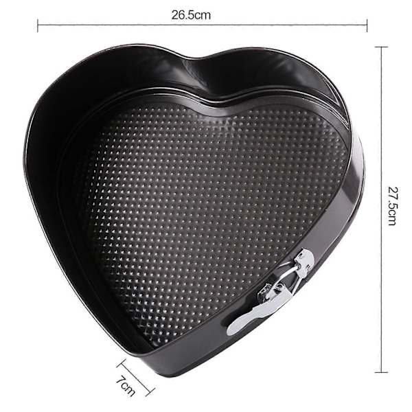 Hjärtformad Springform Bakform Livsmedelsgodkänd BPA-fri Värmebeständig Återanvändbar Mikrovågssäker Non-Stick Cheesecake Form LGL 22cm