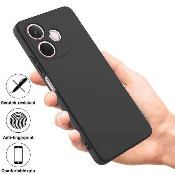 Flydende silikone etui til Oppo A5 Pro 5G med håndrem - (LGL) Multicolor Black