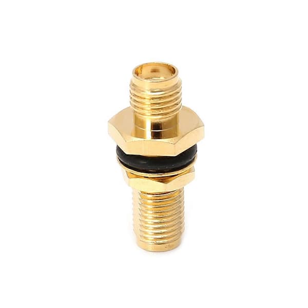 SMA Hona Jack RF-kontakt Rak Koaxial Konverter Adapter Panelmontering O-Ring (LGL)